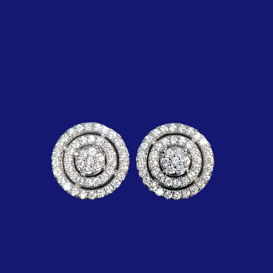 Aretes de Zirconias Circulo Infinito